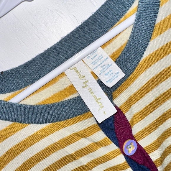 MATILDA JANE Cardigan Sweater GIRLS 4 Preppy Striped PAINT BY NUMBERS Boho MJC - Picture 3 of 10